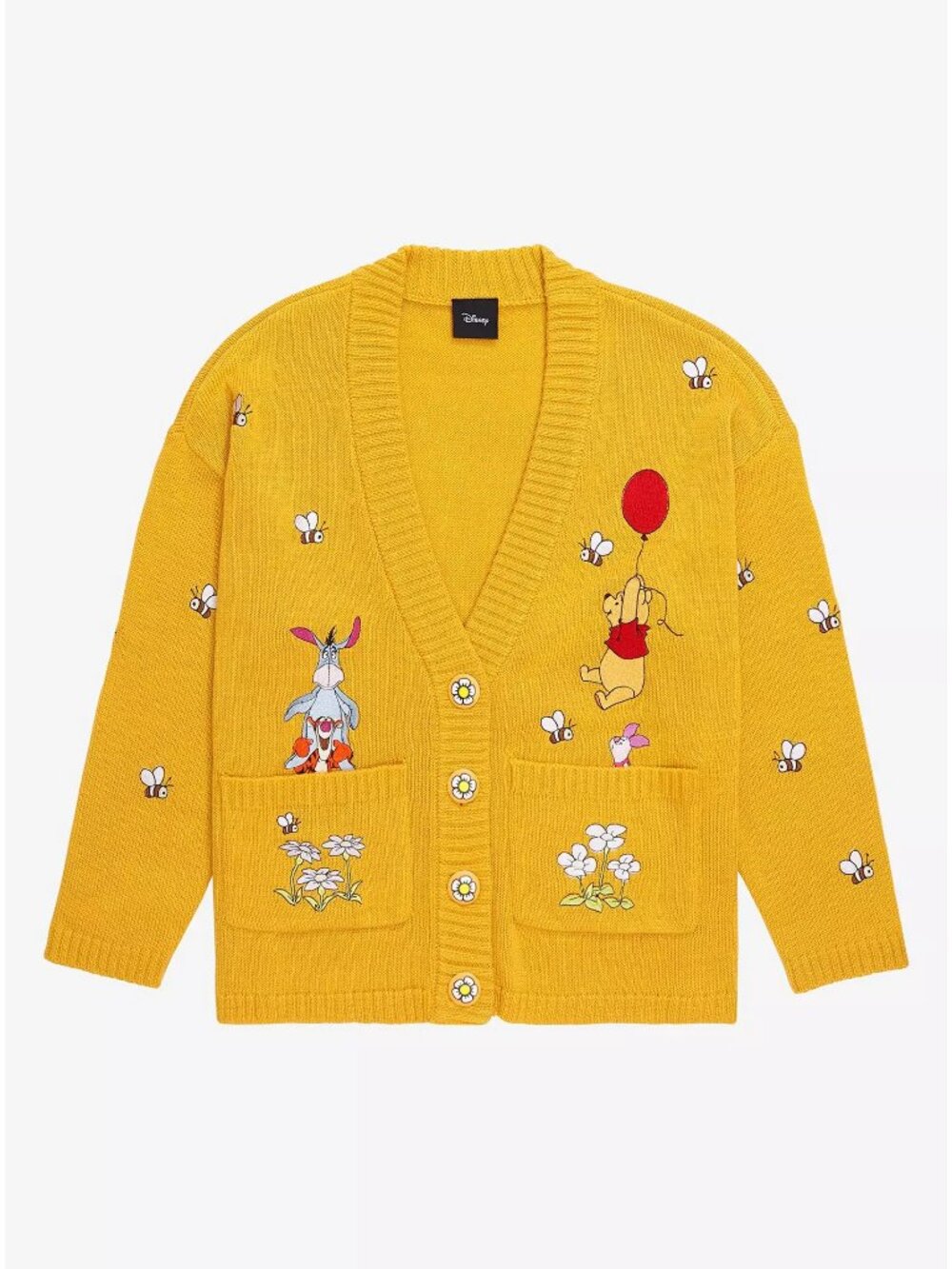 BoxLunch Disney Winnie the Pooh & Friends Embroidered Cardigan Size Large NWT